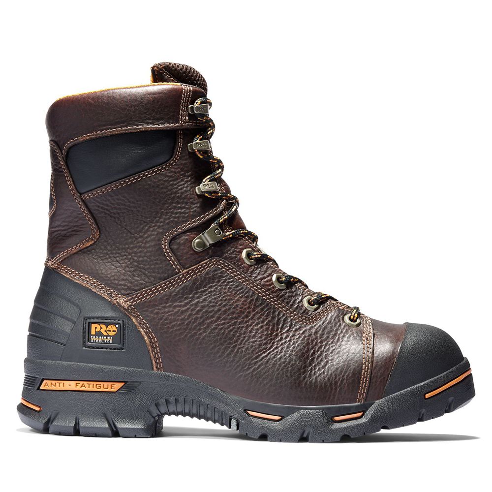 Bocanci De Muncă Timberland Barbati Maro - Pro® Endurance 8" Steel Toe - Romania - EZJLHW573